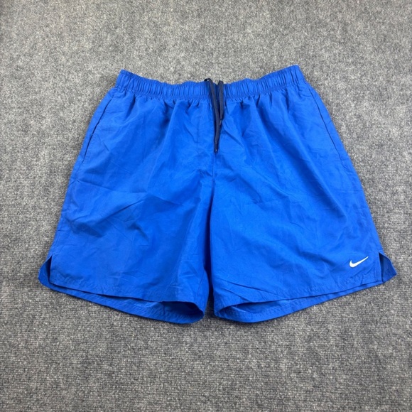 NIKE Men’s Lined Blue Athletic Swim Shorts size: Large - Picture 1 of 8